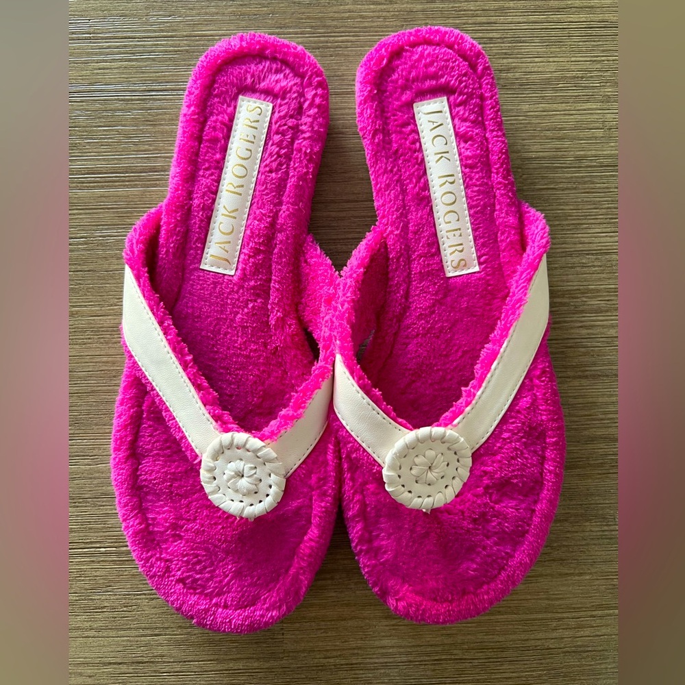 Jack Rogers Rosie Comfort Terry lined thong sandals.